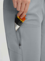 Grey UPF50+ hiking capris with secure zippered thigh pocket #color_Light Gray