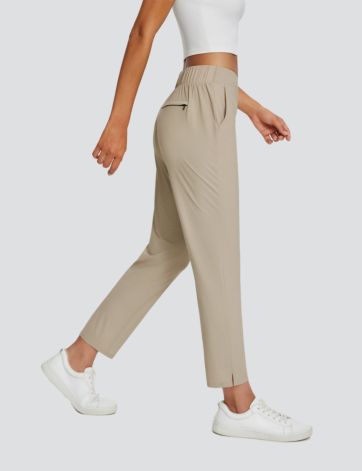 Adventure-ready tan UPF 50+ active pants with 4 pockets. #color_Doeskin