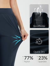 Women's flare golf pants: stretchy, breathable, quick-dry, 77% nylon, 23% spandex. #color_Navy Blue