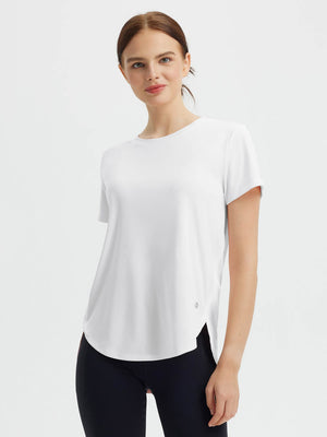 Fresh Horizon UPF 50+ crew neck t-shirt in white, part of All-Day Comfort Set. #color_White