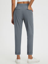 Dynamic Form grey high-rise tapered trousers with zipped back pocket