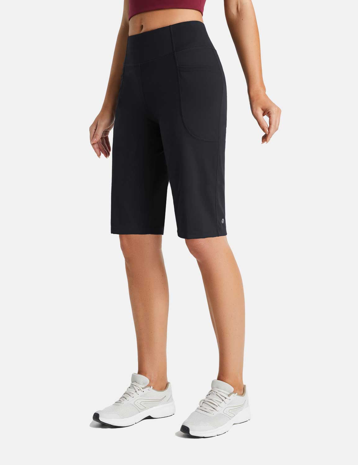 Baleaf Women's Flyleaf Pull-On Bermuda Shorts dbd005 Anthracite Side